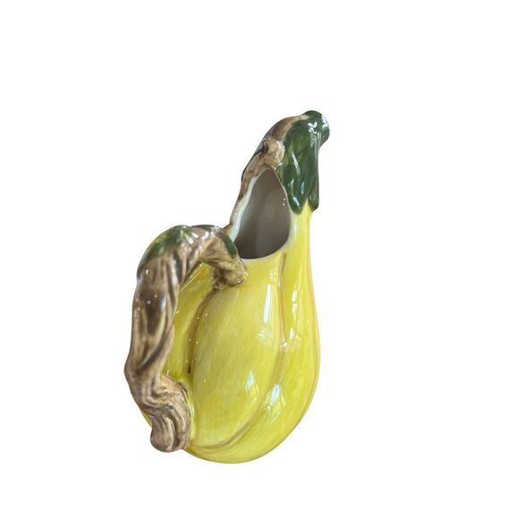 Vintage Bico Yellow Gourd Squash Creamer Pour China Pottery Collectible Veggie - Picture 6 of 13
